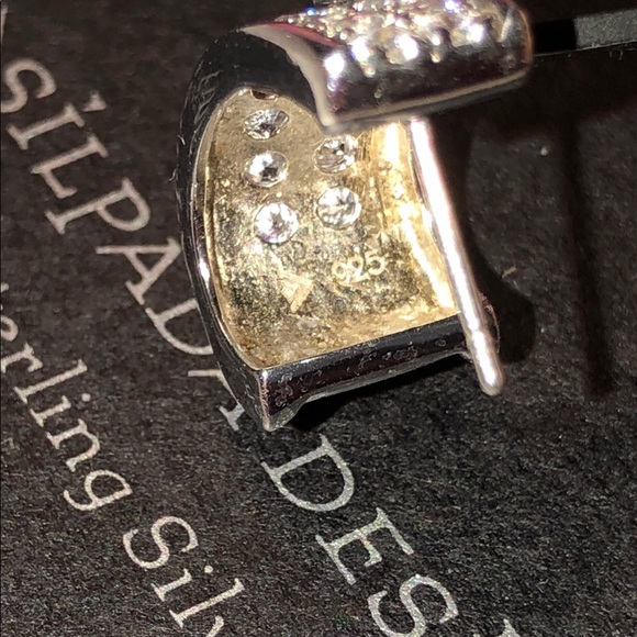 Silpada Cubic Zirconia Sterling Silver Earrings P1395 - Picture 17 of 17